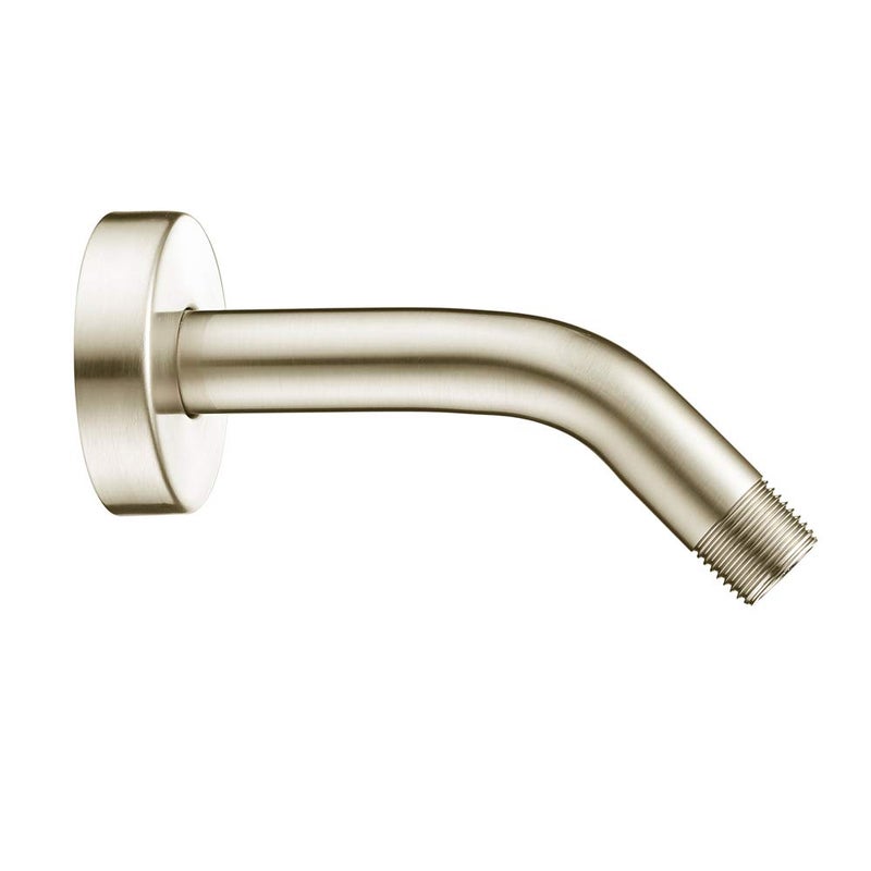 Purelux Shower Arm 6 Inch Universal Replacement Water Outlet PJ0602 Made of Stainless Steel, Brushed Nickel, Shower Arm and Flange Included - Image 2